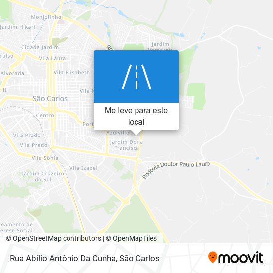 Rua Abílio Antônio Da Cunha mapa