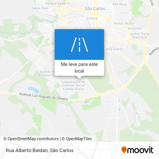 Rua Alberto Baldan mapa
