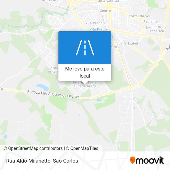 Rua Aldo Milanetto mapa