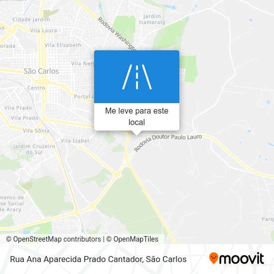 Rua Ana Aparecida Prado Cantador mapa