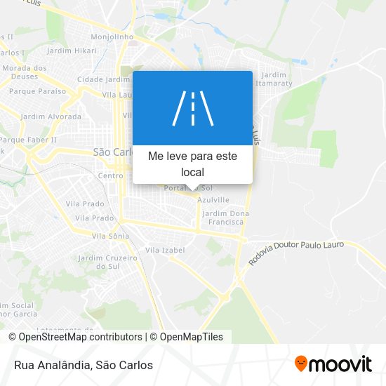 Rua Analândia mapa
