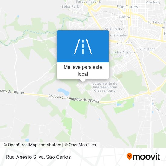 Rua Anésio Silva mapa