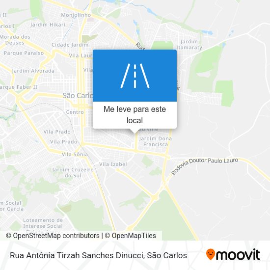 Rua Antônia Tirzah Sanches Dinucci mapa