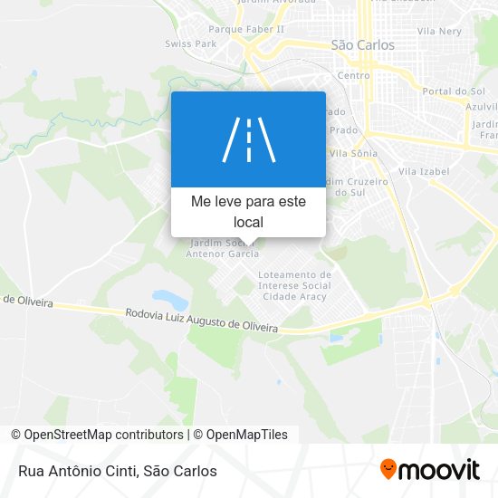 Rua Antônio Cinti mapa