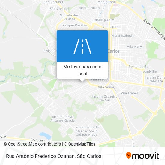 Rua Antônio Frederico Ozanan mapa