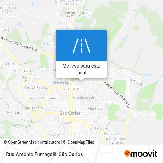 Rua Antônio Fumagalli mapa