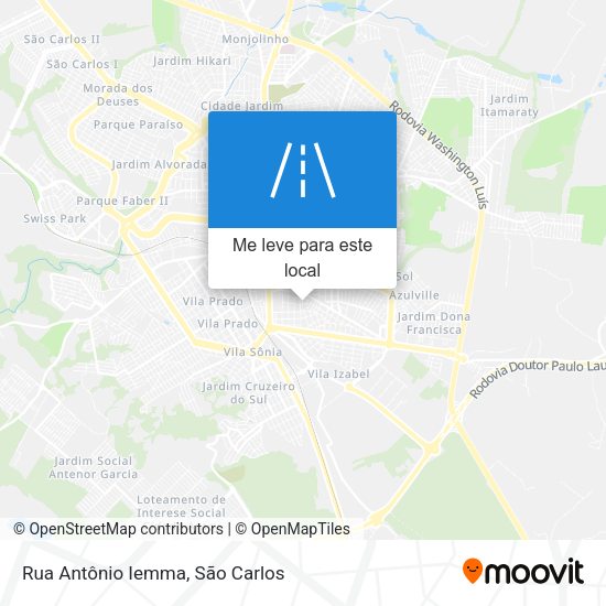 Rua Antônio Iemma mapa