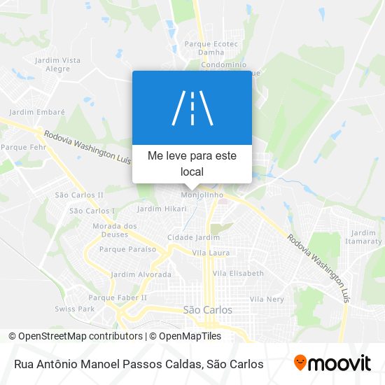 Rua Antônio Manoel Passos Caldas mapa