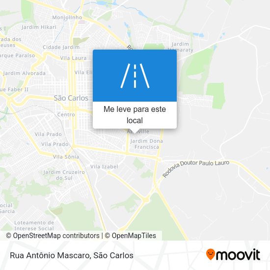 Rua Antônio Mascaro mapa