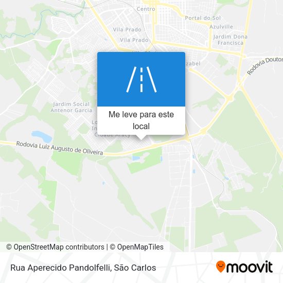 Rua Aperecido Pandolfelli mapa