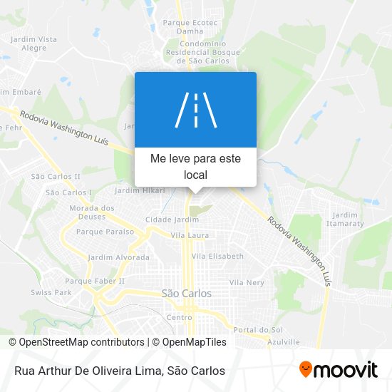 Rua Arthur De Oliveira Lima mapa