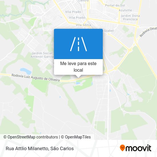 Rua Attlio Milanetto mapa