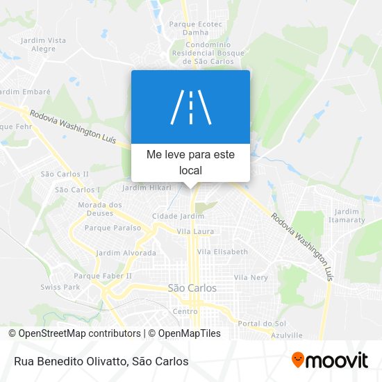 Rua Benedito Olivatto mapa