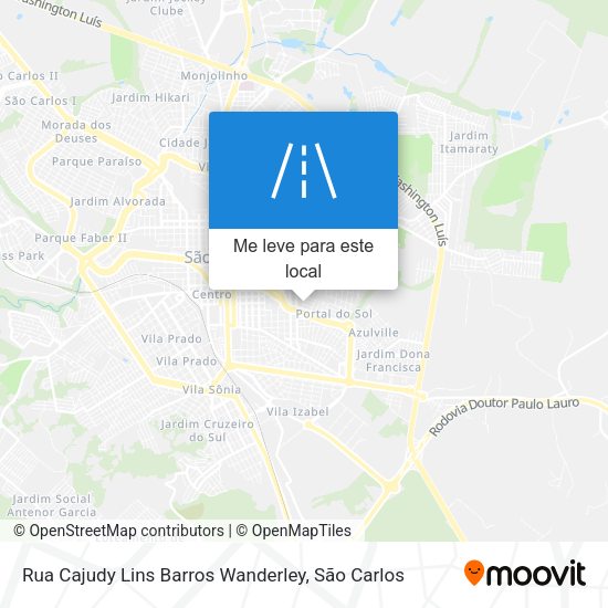 Rua Cajudy Lins Barros Wanderley mapa