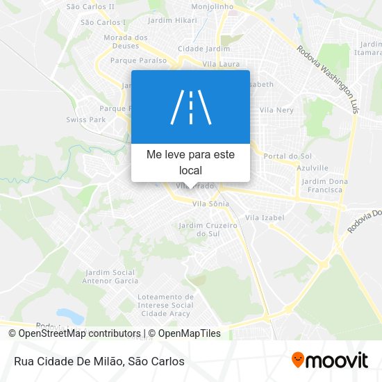 Rua Cidade De Milão mapa
