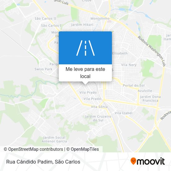 Rua Cândido Padim mapa