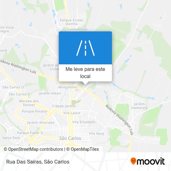 Rua Das Saíras mapa