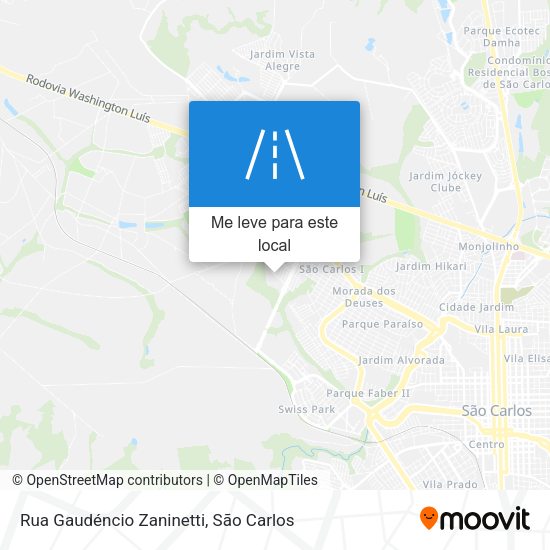 Rua Gaudéncio Zaninetti mapa