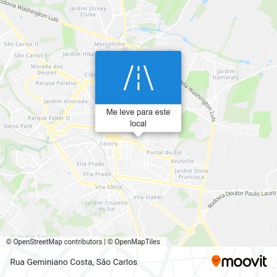 Rua Geminiano Costa mapa