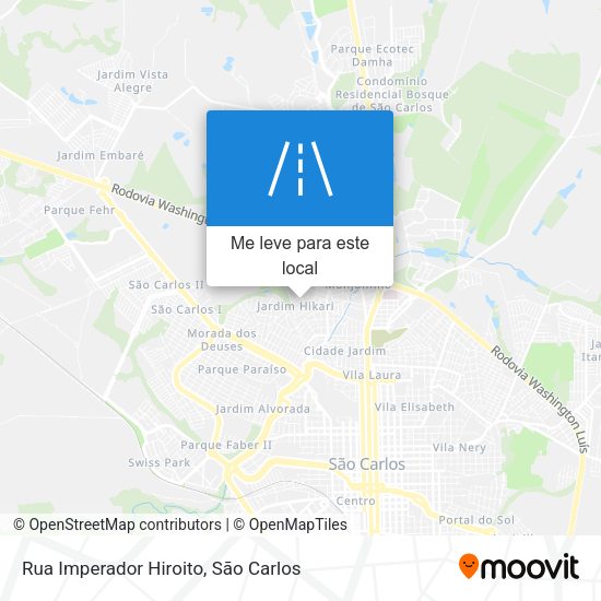 Rua Imperador Hiroito mapa