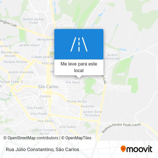 Rua Júlio Constantino mapa