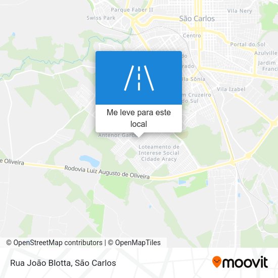Rua João Blotta mapa