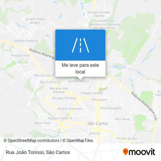 Rua João Tonissi mapa