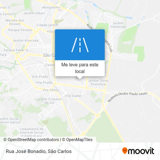 Rua José Bonadio mapa