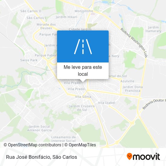 Rua José Bonifácio mapa