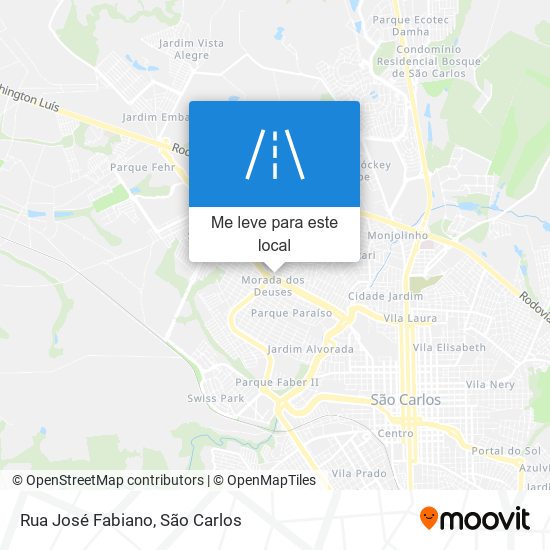 Rua José Fabiano mapa