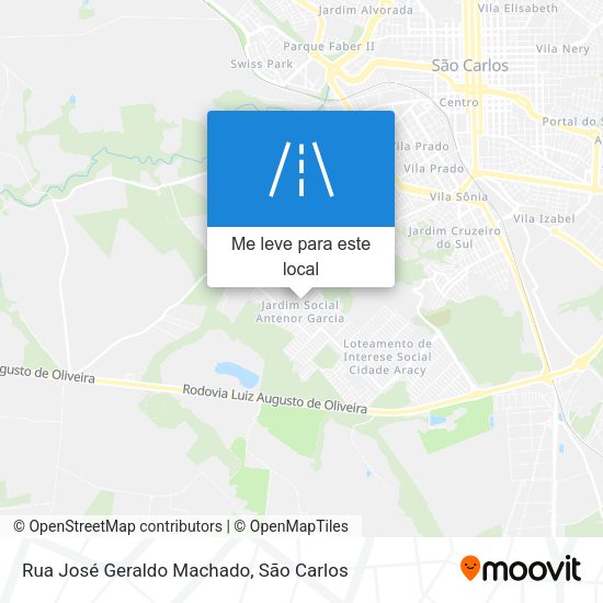 Rua José Geraldo Machado mapa