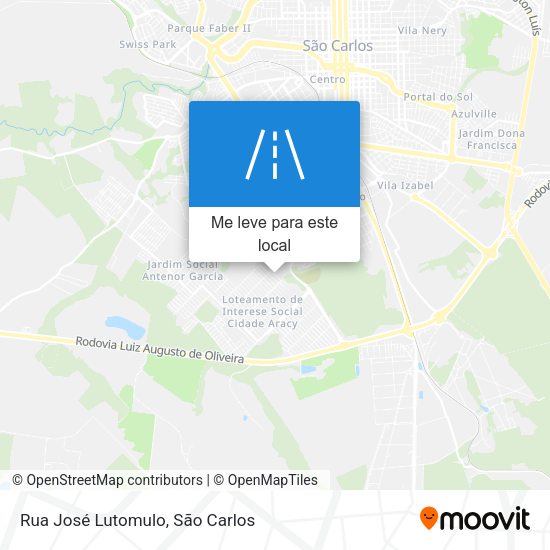 Rua José Lutomulo mapa