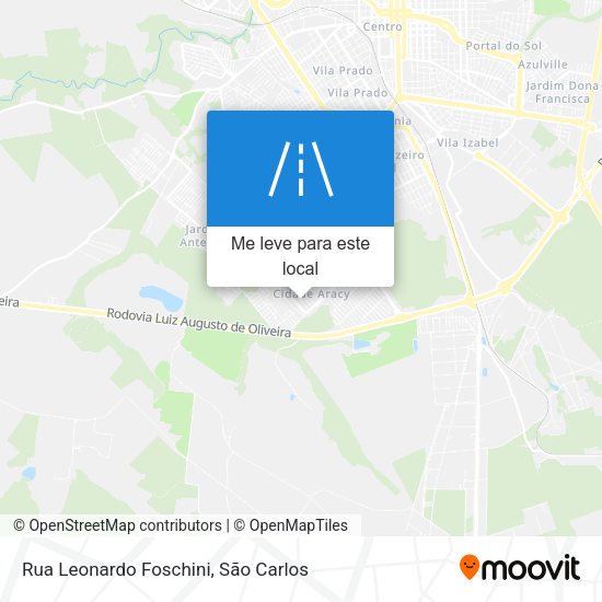 Rua Leonardo Foschini mapa