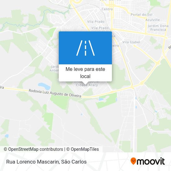 Rua Lorenco Mascarin mapa