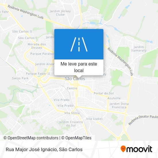 Rua Major José Ignácio mapa