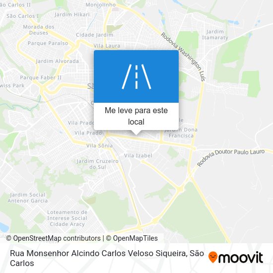 Rua Monsenhor Alcindo Carlos Veloso Siqueira mapa