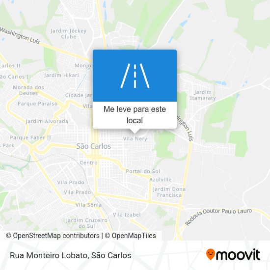 Rua Monteiro Lobato mapa
