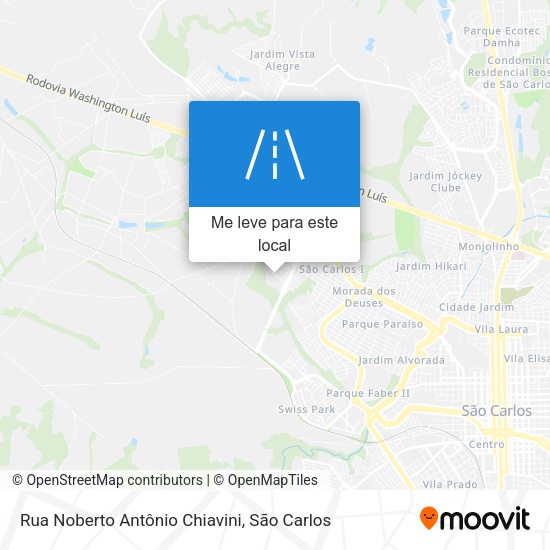 Rua Noberto Antônio Chiavini mapa