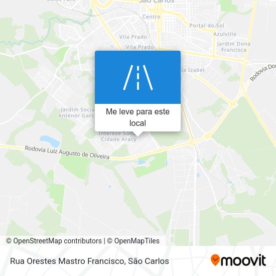 Rua Orestes Mastro Francisco mapa