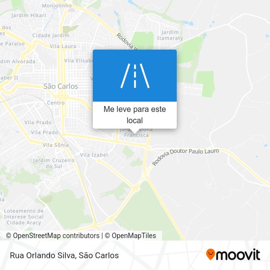 Rua Orlando Silva mapa