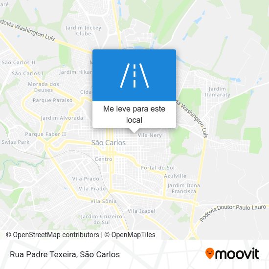 Rua Padre Texeira mapa