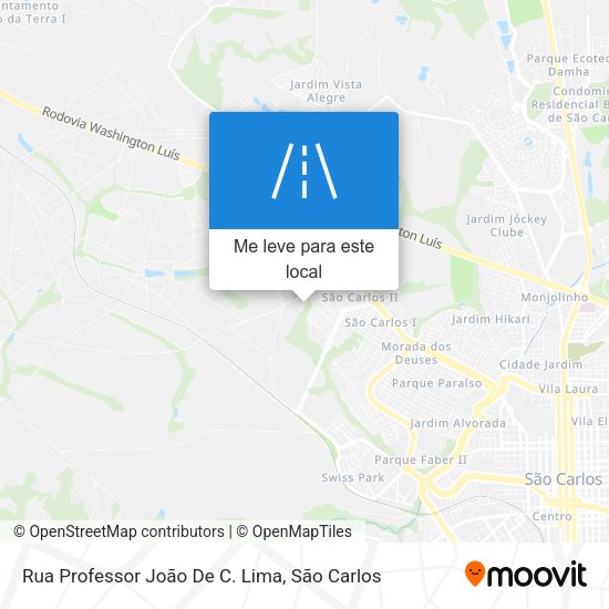 Rua Professor João De C. Lima mapa