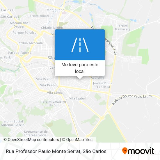 Rua Professor Paulo Monte Serrat mapa
