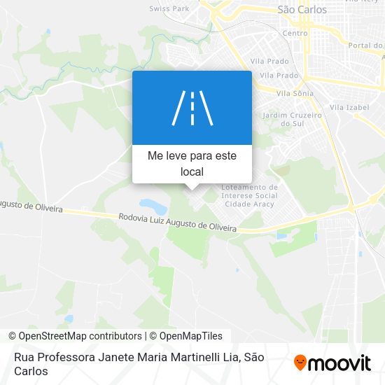 Rua Professora Janete Maria Martinelli Lia mapa