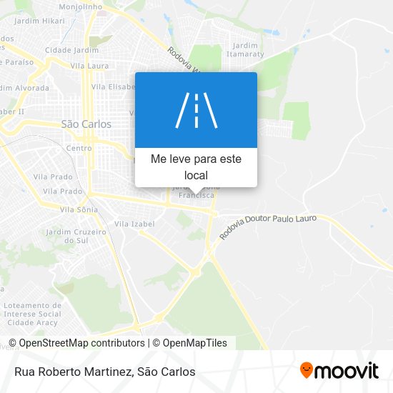 Rua Roberto Martinez mapa