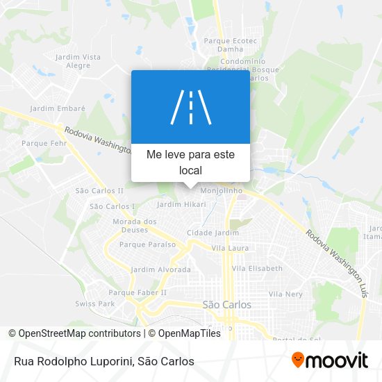 Rua Rodolpho Luporini mapa