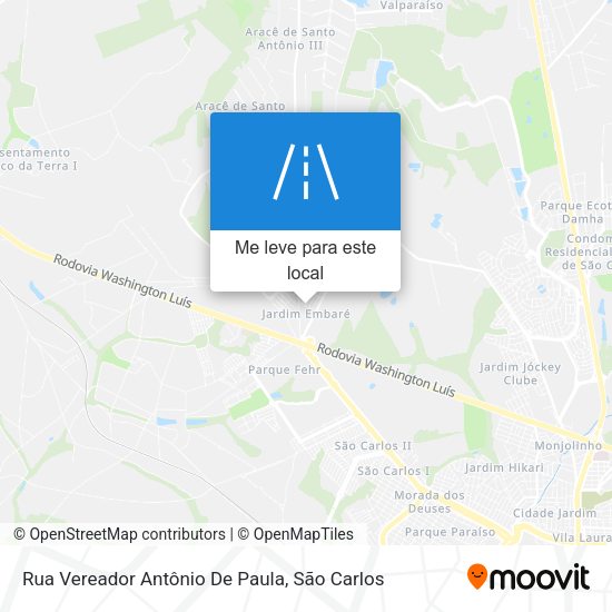 Rua Vereador Antônio De Paula mapa