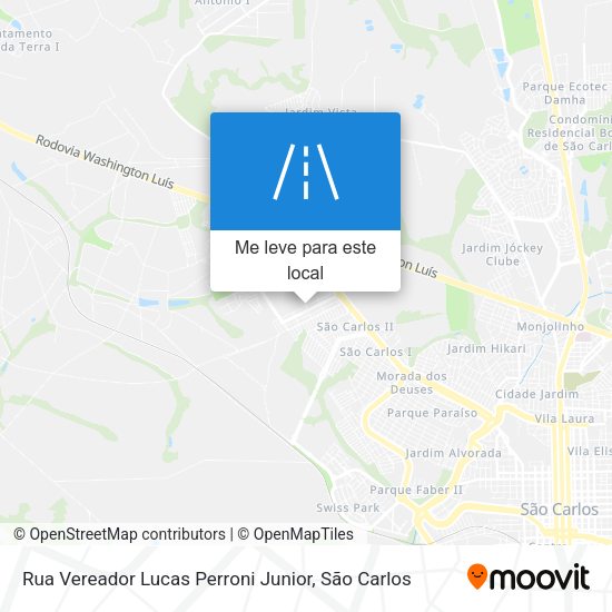 Rua Vereador Lucas Perroni Junior mapa