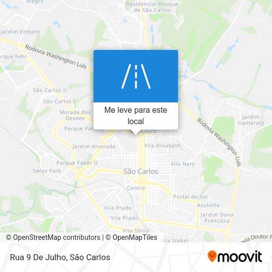 Rua 9 De Julho mapa
