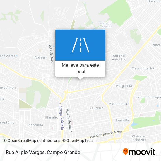 Rua Alipio Vargas mapa